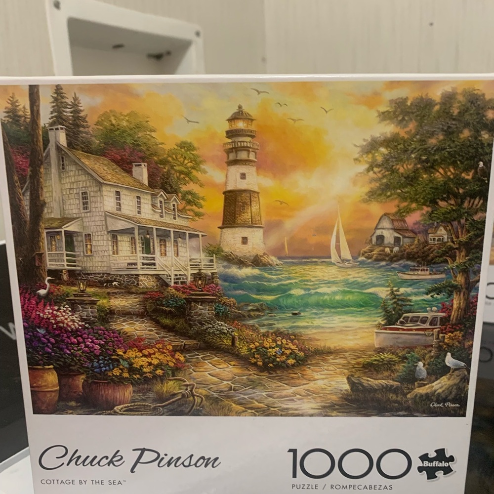 Chuck Pinson 'Cottage by the Sea' 1000 Piece Puzzle
